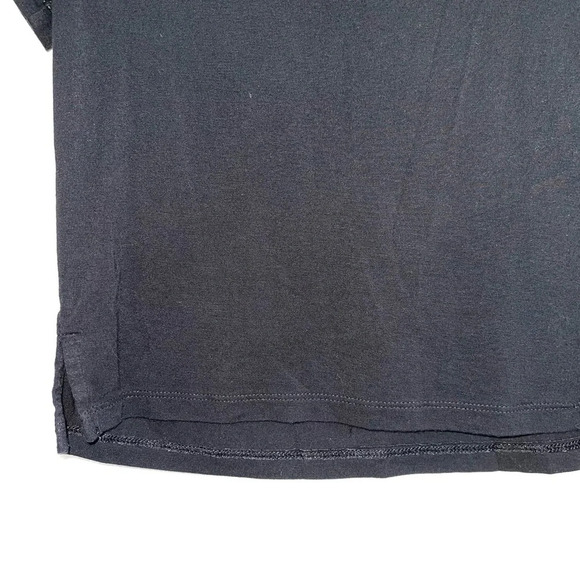 American Eagle Black Crew Neck Short Sleeve Basic Cropped Tee Small Women’s - Picture 4 of 10